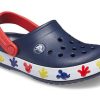 Sandales Crocs (PS) Mickey Outdoor à talon plat, bleu foncé, 207077-410