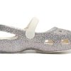 Sandales Crocs (PS) Outdoor à talon plat, argentées et brillantes, 206370-93R