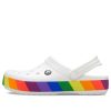 Sandales Crocs Rainbow blanches 206361-94S