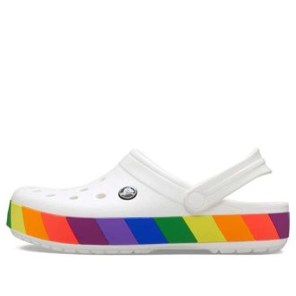 Sandales Crocs Rainbow blanches 206361-94S