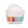 Sandales Crocs Rainbow Outdoor Beach Sports pour grands garçons, blanches, 207007-100