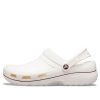 Sandales Crocs résistantes et confortables pour le sport, unisexes, blanches et marron, « Blanc Marron » 205883-0FW