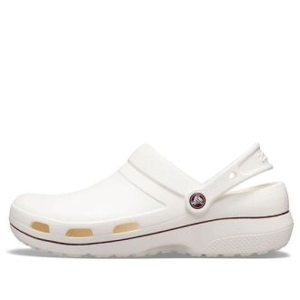 Sandales Crocs résistantes et confortables pour le sport, unisexes, blanches et marron, « Blanc Marron » 205883-0FW
