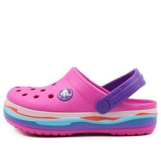 Sandales décontractées Crocs (PS) Crocband Wavy Band Small, rose et violet, 205697-6L0