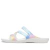 Sandales décontractées multicolores Tie Dye Swiftwater Crocs (femmes) « Blanc » 206894-928