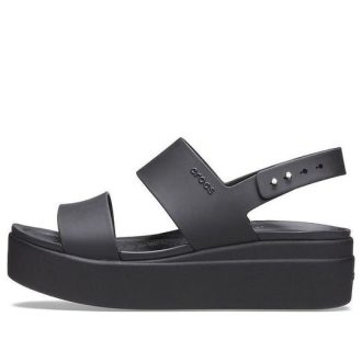 Sandales décontractées noires à semelle épaisse Crocs Brooklyn (femmes) 206453-060