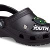 Sandales décontractées unisexes noires Crocs Classic Feel The Positivity 207571-001 Sandales décontractées unisexes noires Crocs Classic Feel The Positivity 207571-001