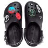 Sandales décontractées unisexes noires Crocs Classic Feel The Positivity 207571-001 Sandales décontractées unisexes noires Crocs Classic Feel The Positivity 207571-001
