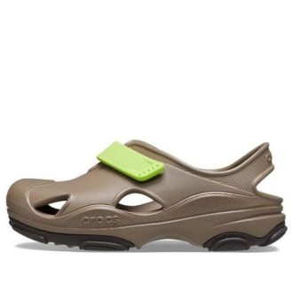 Sandales de pêcheur tout-terrain Crocs (PS) « Beige Vert » 208351-260