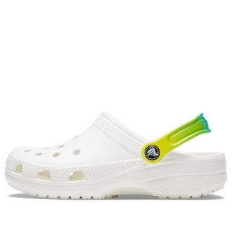 Sandales de plage Crocs Classic Clog Blanc dégradé Vert 206638-1DC