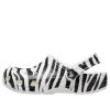 Sandales de plage Crocs Classic Clog à imprimé animal, noir et blanc, 206676-1DE