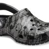 Sandales de plage Crocs Classic Clog à imprimé camouflage, noires, unisexes, 206454-001