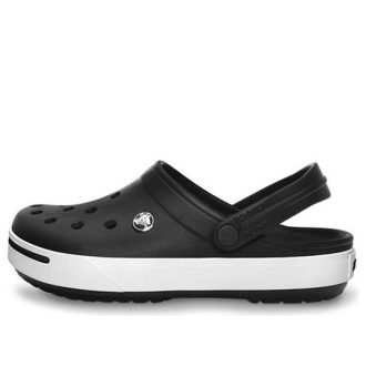 Sandales de plage Crocs Crocband unisexes, noir et blanc, 11989-060