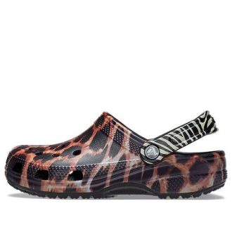 Sandales de plage unisexes Crocs Classic Animal, noires, 207840-0ZR