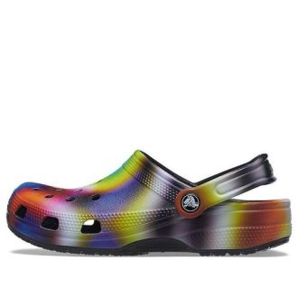 Sandales de plage unisexes multicolores noires Crocs 207556-0C4