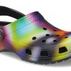 Sandales de plage unisexes multicolores noires Crocs 207556-0C4