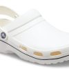 Sandales de sport antidérapantes et résistantes Crocs unisexes blanches et noires « Blanc Noir » 205883-126