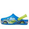 Sandales de sport Crocs (PS) à talon plat et motif amusant, bleues, 207074-4JL
