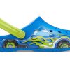 Sandales de sport Crocs (PS) à talon plat et motif amusant, bleues, 207074-4JL