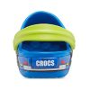 Sandales de sport Crocs (PS) à talon plat et motif amusant, bleues, 207074-4JL