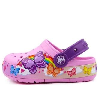 Sandales de sport plates d&rsquo;extérieur Crocs (PS) Funny Butterfly Rose 205649-6I2