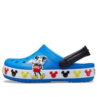 Sandales de sport à talon plat Crocs (PS) Disney Mickey, bleu, 206307-4JL
