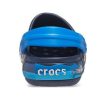 Sandales de sport à talon plat et motif requin amusant Crocs (PS) bleu foncé 207070-410