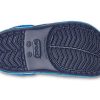 Sandales de sport à talon plat et motif requin amusant Crocs (PS) bleu foncé 207070-410