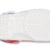 Sandales de sport unisexes Crocs Classic Pattern, résistantes à l&rsquo;usure et antidérapantes, blanches, bleues et rouges, « Blanc, bleu et rouge » 205453-928