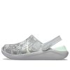 Sandales imprimées Crocs LiteRide, gris et vert, 206491-3TO