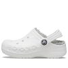 Sandales légères Crocs (GS) Classic Clog Stay Warm, blanc et gris clair, 205977-11H