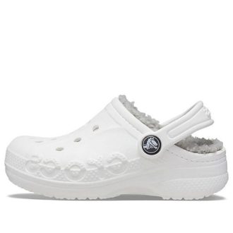 Sandales légères Crocs (GS) Classic Clog Stay Warm, blanc et gris clair, 205977-11H