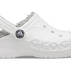 Sandales légères Crocs (GS) Classic Clog Stay Warm, blanc et gris clair, 205977-11H