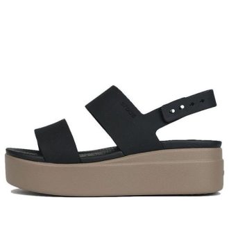 Sandales noires à semelle épaisse Crocs Brooklyn (femmes) « Noir » 206453-07H