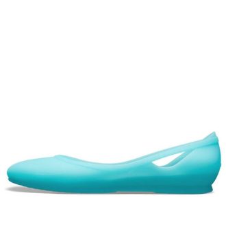 Sandales plates Crocs (femmes) bleu glacier 16265-4DJ
