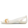 Sandales plates Crocs II (femmes) blanches et oranges 204912-12U