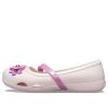 Sandales plates Crocs (PS) Lina Charm à fleurs, rose pâle, 205529-6PI