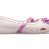 Sandales plates Crocs (PS) Lina Charm à fleurs, rose pâle, 205529-6PI