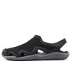 Sandales plates Crocs Swiftwater Wave « Noir et gris » 205701-0DD