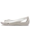 Sandales plates décontractées minimalistes blanches Crocs (femmes) 206106-018