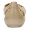 Sandales plates minimalistes et décontractées Crocs (femmes) de couleur dorée 202811-710