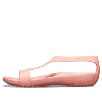 Sandales plates roses Crocs (femmes) 205469-6JC