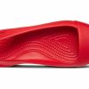 Sandales plates rouges Crocs (femmes) 202811-8C1