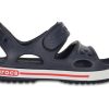 Sandales plates Velcro Sports Crocs (PS) bleu foncé 14854-462