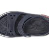 Sandales plates Velcro Sports Crocs (PS) bleu foncé 14854-462