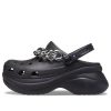 Sandales rétro Crocs Classic Clog (femmes) Noir Argent 206662-067