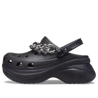 Sandales rétro Crocs Classic Clog (femmes) Noir Argent 206662-067