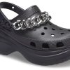 Sandales rétro Crocs Classic Clog (femmes) Noir Argent 206662-067