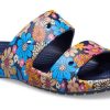 Sandales rétro fleuries Crocs Classic « Bleu Multi » 208975-4HQ