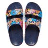 Sandales rétro fleuries Crocs Classic « Bleu Multi » 208975-4HQ